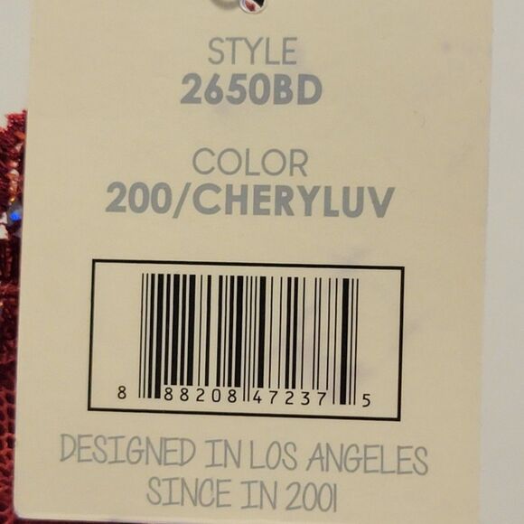 NWT Spree Intimates 2-Piece Lingerie Set, L (Fits XL)  Cherry Love Style 2650BD - Picture 6 of 6